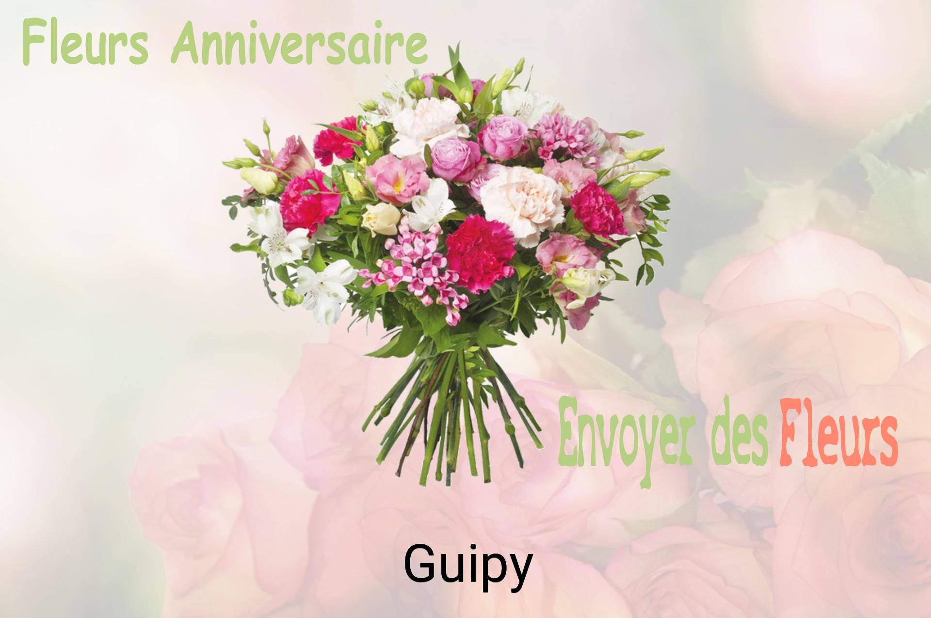 Bouquet de fleurs d’anniversaire livré à Guipy